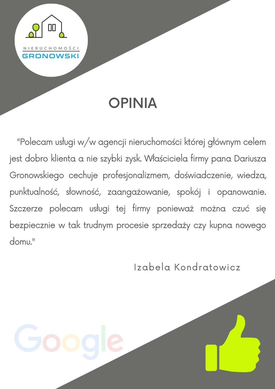 Pozytywna opinia klienta o sprzedaży mieszkania w Inowrocławiu dzięki biuru nieruchomości